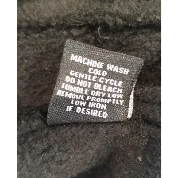 New Look Black Double Breasted Shiny Buttoned Belted Trench Fleece Pea Coat 2X - Picture 9 of 13